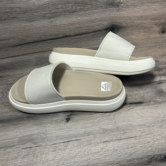 Reef Bondi Bay Platform Slides Tan Women's Size 9 US - Picture 6 of 7